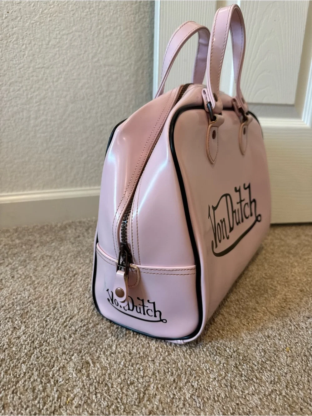 Vintage Von Dutch Pink bowler handbag